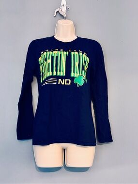 Notre Dame Fightin' Irish Long Sleeve Tee - Navy/Green